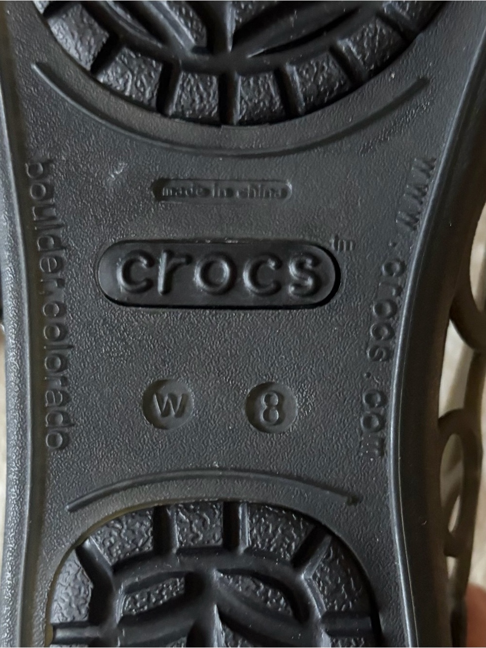 Crocs Adrina flat Women’s Brown Slip-On Jelly shoes Sz W 8 - Picture 5 of 6